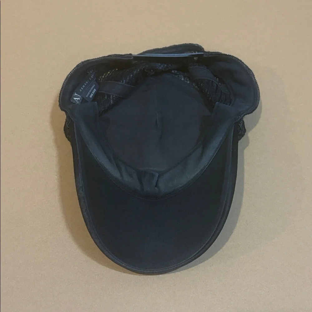 Vintage Armani Exchange Dark grey chain print trucker hat